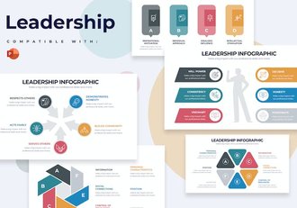企业领导力管理培训信息图PPT模板 - 顶尖PPT