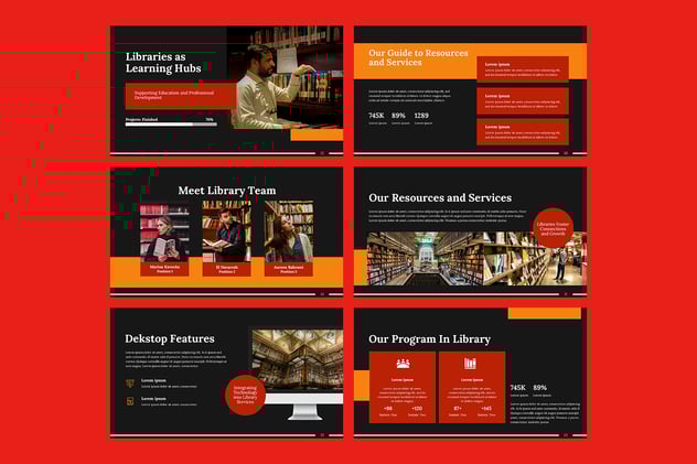 图书馆介绍展示宣传PPT模板 - 顶尖PPT