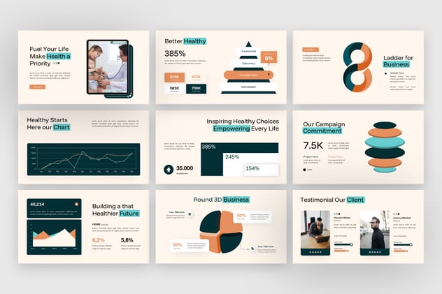 医学护理健康素养预防可控疾病PPT模板 - 顶尖PPT