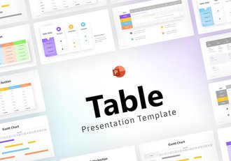 彩色表格PPT模板 - 顶尖PPT