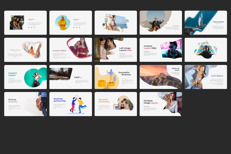 244页大型商务信息图形PPT动画模板 - 顶尖PPT