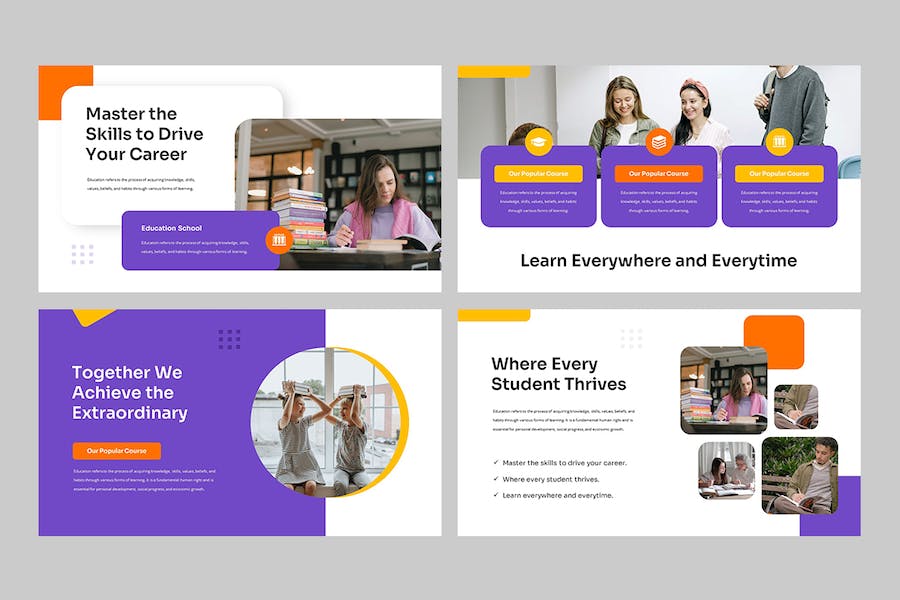 教育课程演示教学汇报学术讲座PPT模板 - 顶尖PPT