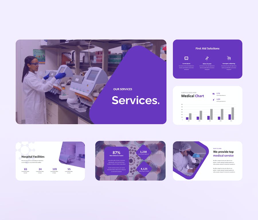 医疗健康医学行业方案PPT模板 - 顶尖PPT