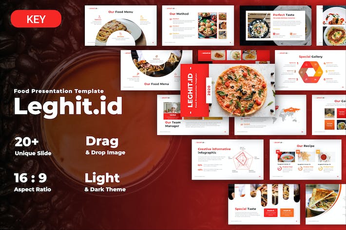 西式餐饮美食食品健康keynote模板 - 顶尖PPT