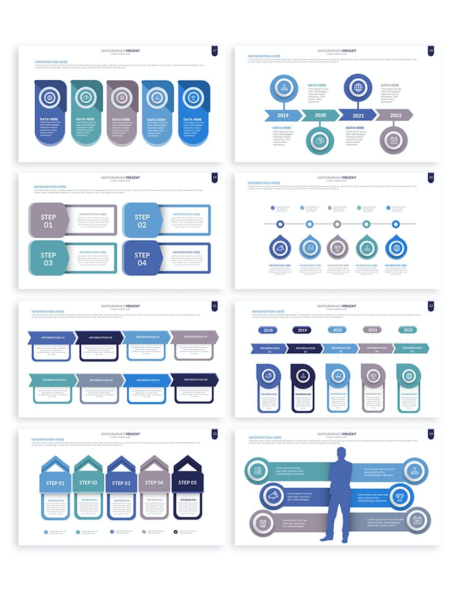 国外蓝色创意要点图形循环图形图表keynote模板 - 顶尖PPT