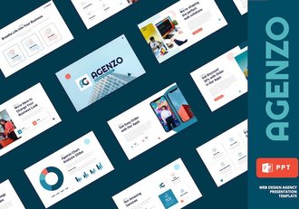 网页设计代理运营机构PPT模板 - 顶尖PPT