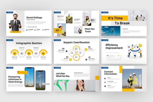 可再生能源风力太阳能发电概览keynote模板 - 顶尖PPT