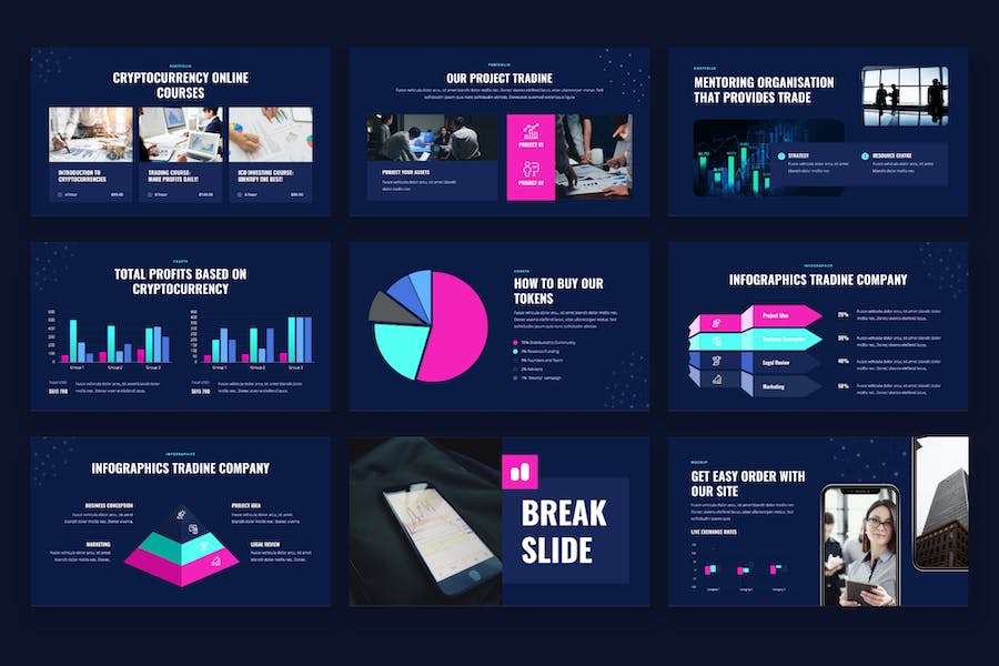 加密货币虚拟币PPT模板 - 顶尖PPT