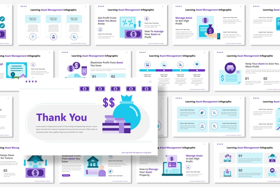 资产管理信息图形图表PPT模板 - 顶尖PPT