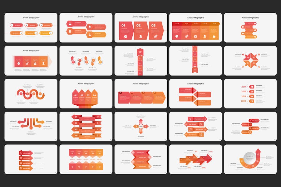 244页大型商务信息图形PPT动画模板 - 顶尖PPT
