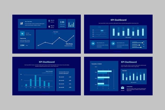 KPI业绩指标监测系统PPT模板 - 顶尖PPT