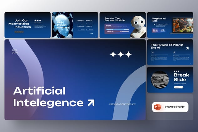 人工智能科技智能PPT模板 - 顶尖PPT