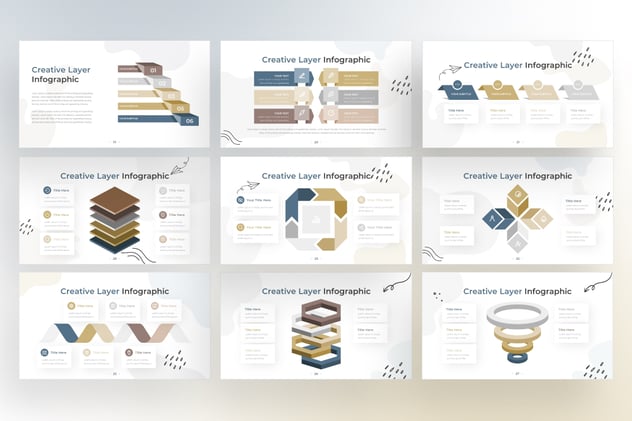 涂鸦风格创意层级信息图形keynote模板 - 顶尖PPT