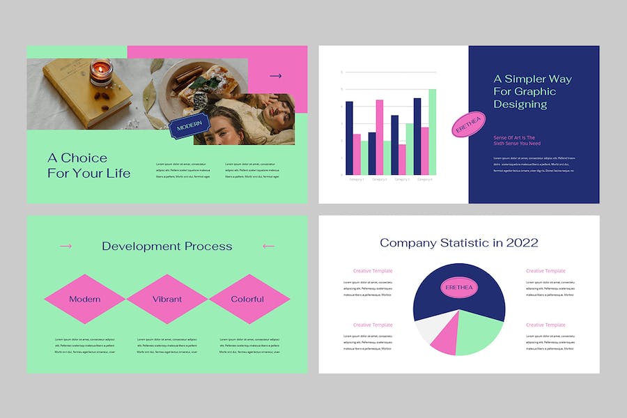 创意设计视觉展示作品集PPT模板 - 顶尖PPT