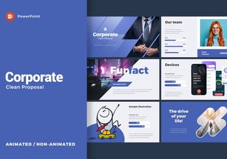企业简约风格动画品牌提案PPT模板 - 顶尖PPT
