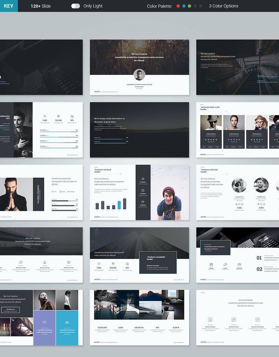 创意简约风格市场分析商务通用keynote模板 - 顶尖PPT