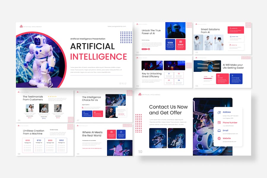 AI人工智能产品发布展示keynte模板 - 顶尖PPT