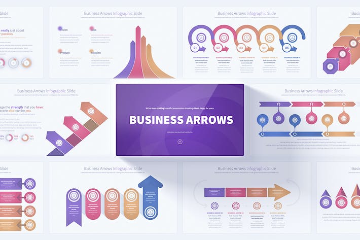 多色彩商务数据分析图形图表PPT模板 - 顶尖PPT