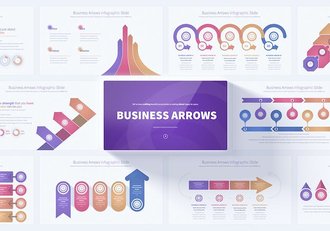 多色彩商务数据分析图形图表PPT模板 - 顶尖PPT