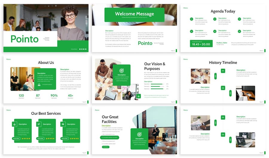 绿色大气商业计划团队介绍年计划总结多用途PPT模板 - 顶尖PPT