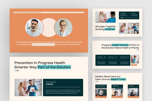 医学护理健康素养预防可控疾病PPT模板 - 顶尖PPT