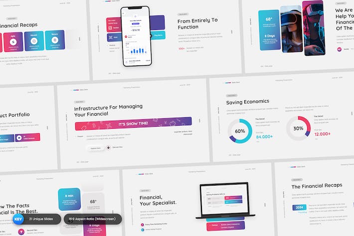 销售行业资料详细演示Keynote模板 - 顶尖PPT