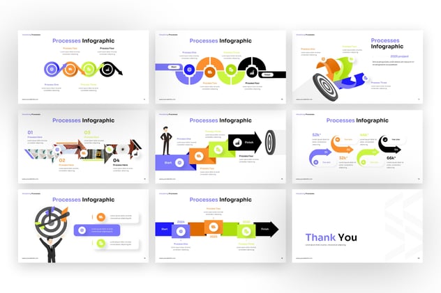 商务风格流程过程图形PPT模板 - 顶尖PPT