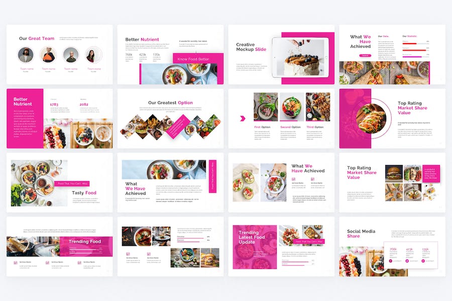 千层面西式餐饮美食keynote模板 - 顶尖PPT