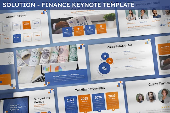 企业财务解决方案keynote模板 - 顶尖PPT