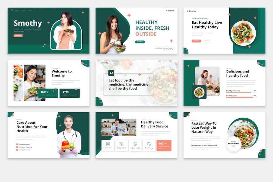 健康食品PPT模板 - 顶尖PPT