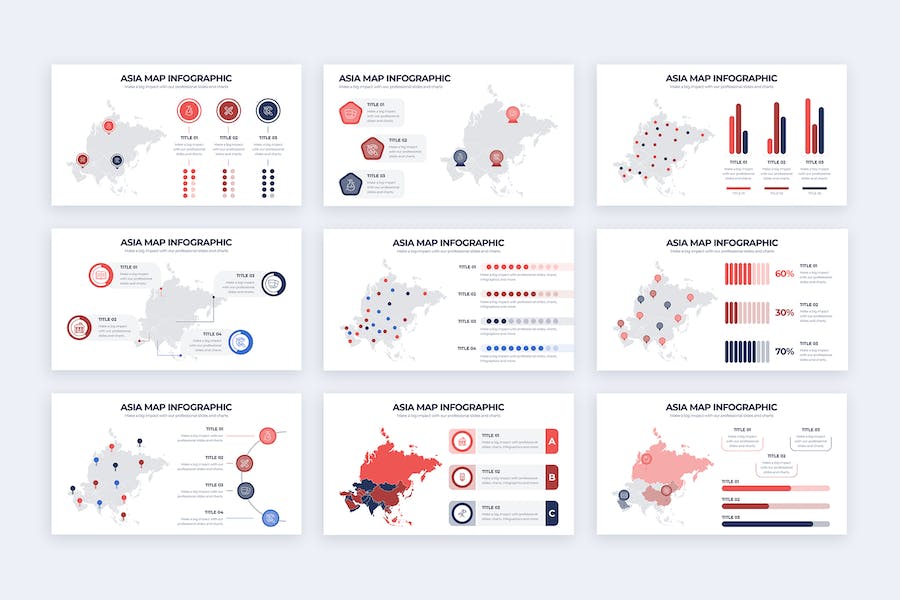 亚洲板块地图keynote模板 - 顶尖PPT