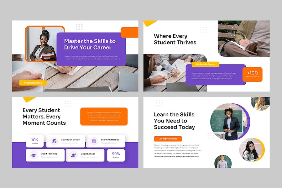 教育课程演示教学汇报学术讲座PPT模板 - 顶尖PPT