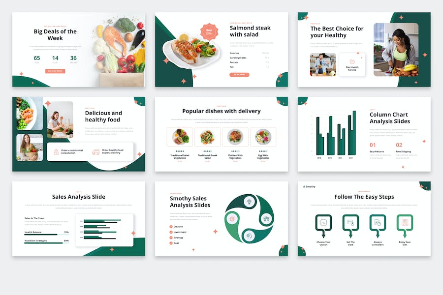 健康食品PPT模板 - 顶尖PPT