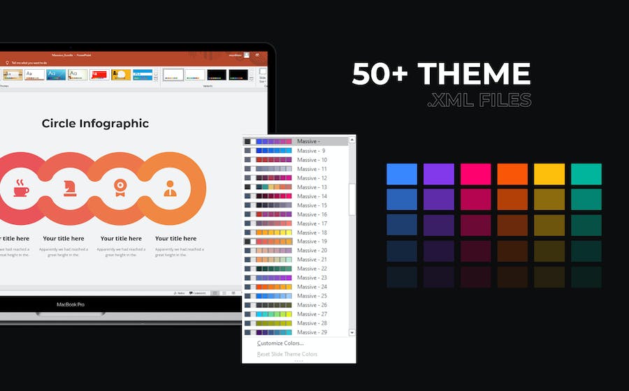 244页大型商务信息图形PPT动画模板 - 顶尖PPT