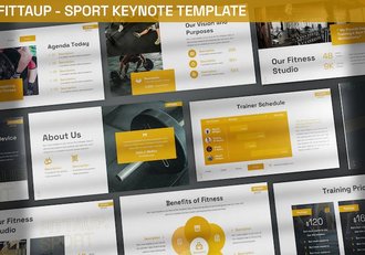 体育健身强体健身房分析keynote模板 - 顶尖PPT