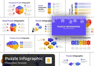 彩色积木信息图形PPT模板 - 顶尖PPT