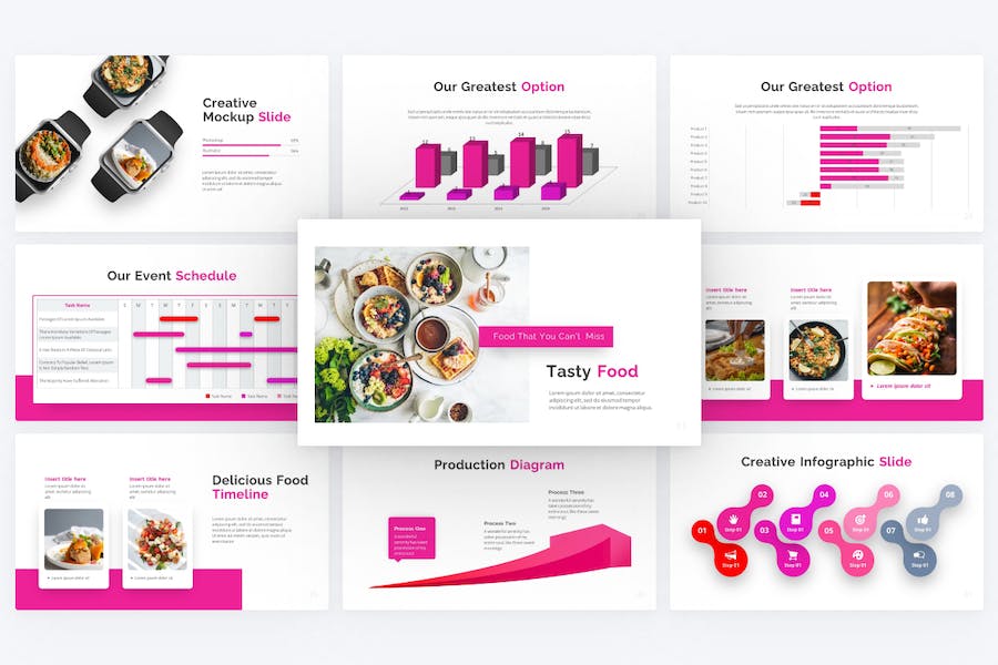 千层面西式餐饮美食keynote模板 - 顶尖PPT