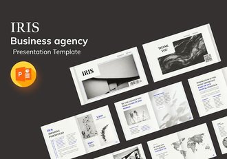 商业机构虹膜主题PPT模板 - 顶尖PPT