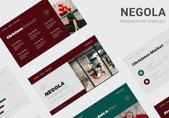 简约时尚圣诞节时尚主题keynote模板 - 顶尖PPT