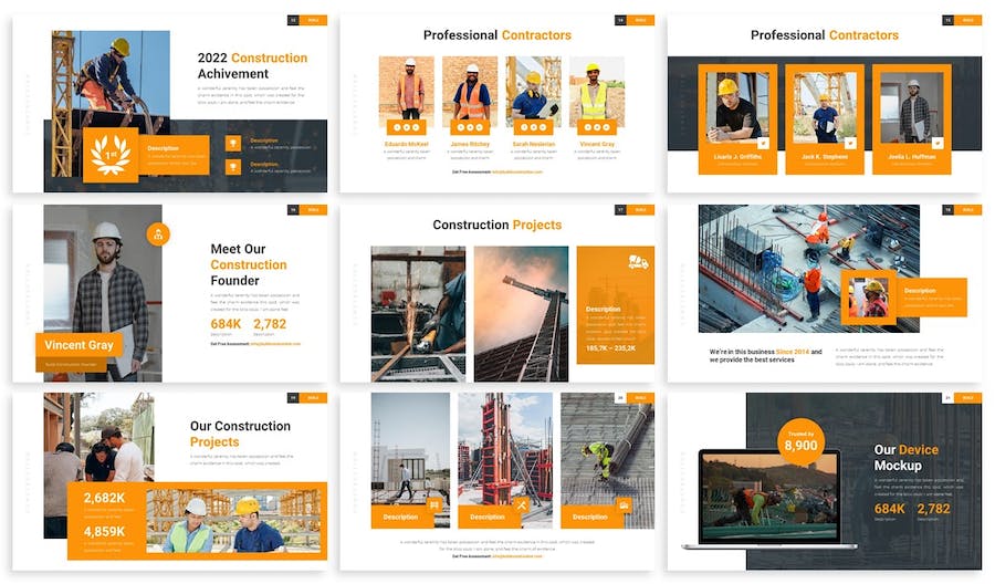 建造工程施工keynote模板 - 顶尖PPT