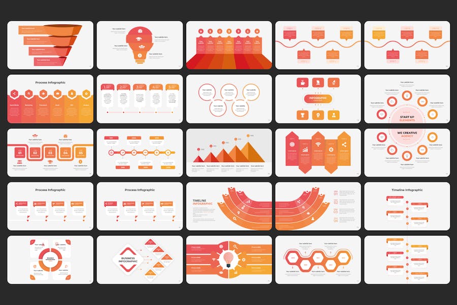 244页大型商务信息图形PPT动画模板 - 顶尖PPT