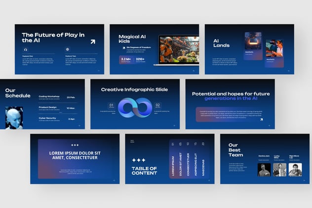 人工智能科技智能PPT模板 - 顶尖PPT