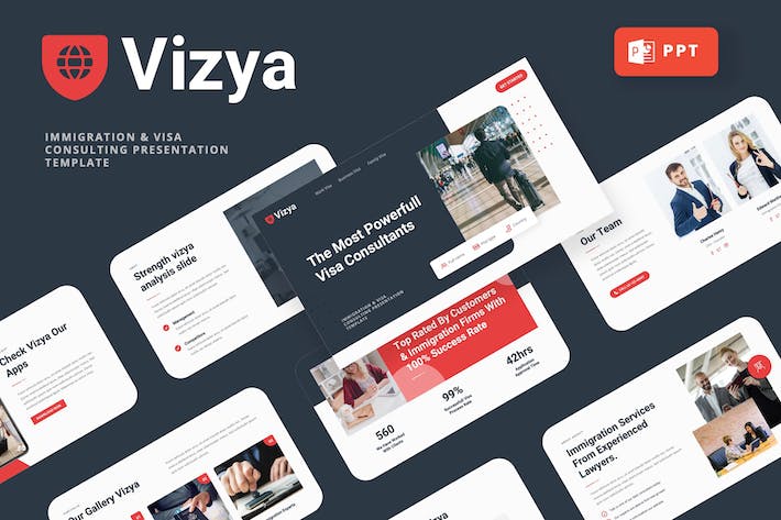 移民机构宣传介绍PPT模板 - 顶尖PPT