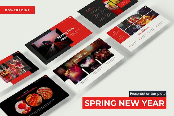 中国春节传统习俗新年文化传播宣传PPT模板 - 顶尖PPT