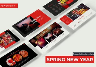 中国春节传统习俗新年文化传播宣传PPT模板 - 顶尖PPT