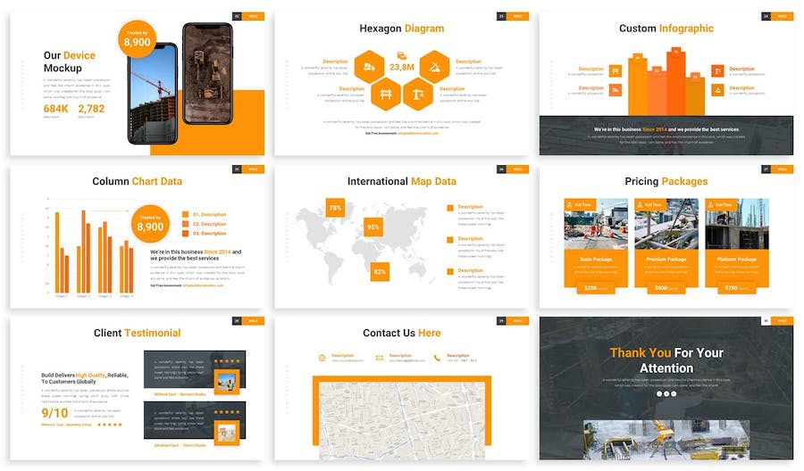 建造工程施工keynote模板 - 顶尖PPT