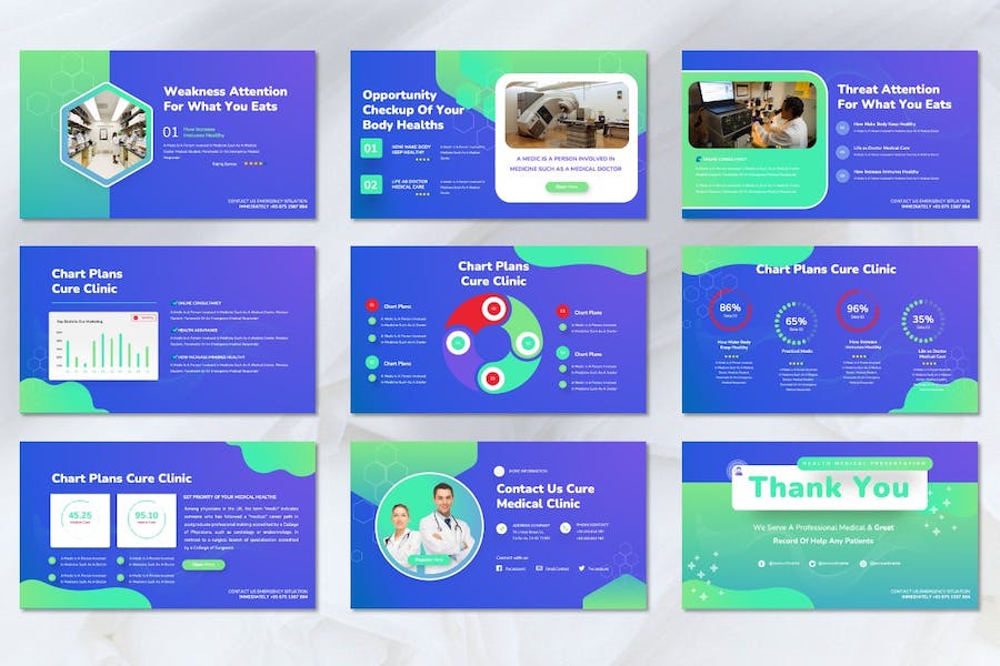 医疗健康疾病治疗护理Keynote模板 - 顶尖PPT