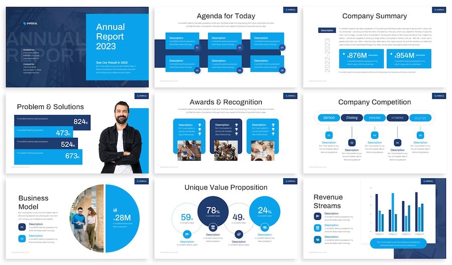 年度报告总结ppt模板 - 顶尖PPT