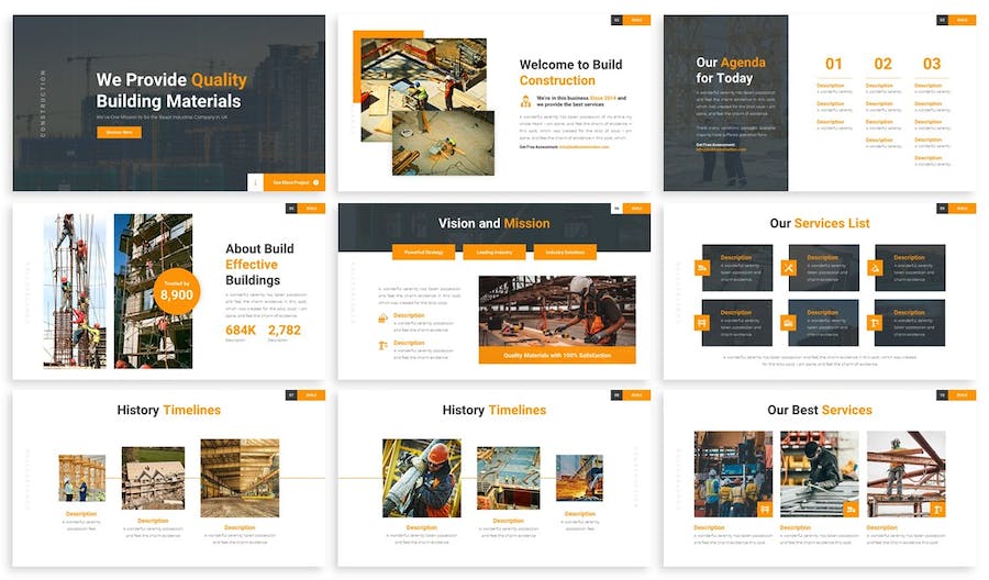 建造工程施工keynote模板 - 顶尖PPT