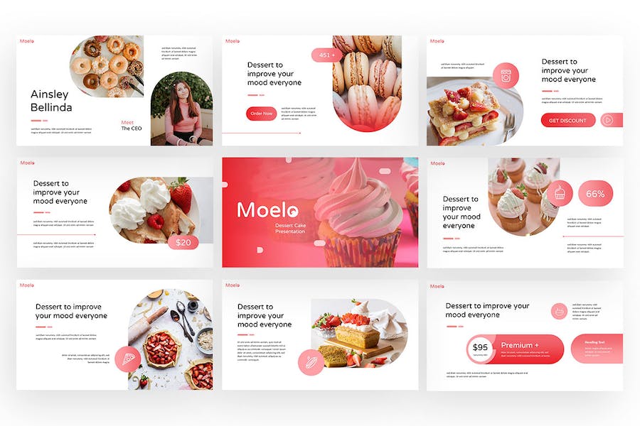 糕点甜品竞品分析keynote模板 - 顶尖PPT